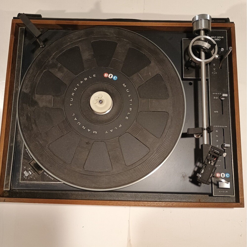 BIC 980 Belt Drive Turntable Record Player Parts Repair  USA Tech